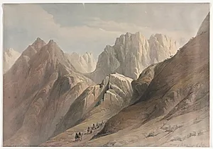 Ascent of the Lower Range of Sinai by David Roberts (Scottish, 1796–1864)