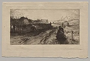 At the Fortifications, Porte de Versailles by Auguste Louis Lepère (French, 1849–1918)
