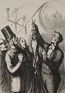 At the Universal Exhibition: The producer of felt hats. by Honoré Daumier (French, 1808–1879)