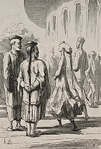 At the Universal Exhibition: Who are the real Chinese? by Honoré Daumier (French, 1808–1879)