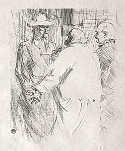 Au pied du Sinaï:  Clemenceau à Busk by Henri de Toulouse-Lautrec (French, 1864–1901)
