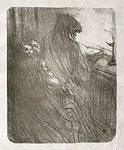 Au pied du Sinaï:  La Prière des Juifs Polonais by Henri de Toulouse-Lautrec (French, 1864–1901)