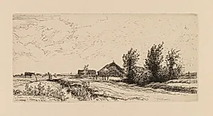 Auguste Lepère: Le petit gardeur de vaches by Auguste Louis Lepère (French, 1849–1918)