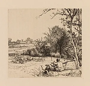 Auguste Lepère: Le pommier renversé (Picardie)	 by Auguste Louis Lepère (French, 1849–1918)