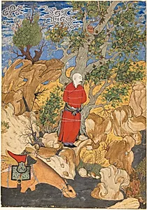 Aulad Tied to a Plane Tree, from a Shahnama by Firdausi