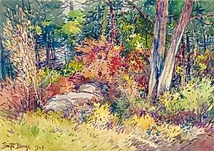 Autumn Forest by Dwight Blaney (American, 1865–1944)