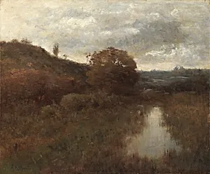 Autumn Landscape and Pool by Alexander H. Wyant (American, 1836–1892)