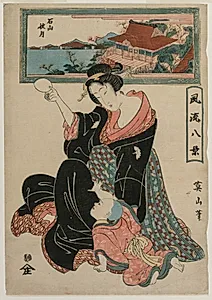 Autumn Moon at the Temple Ishiyamadera from the series Fashionable Eight Views