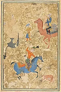 Bahram Gur and Azada, from a Shahnama (Book of Kings) of Firdausi (940-1019 or 1025) by Unknown Artist