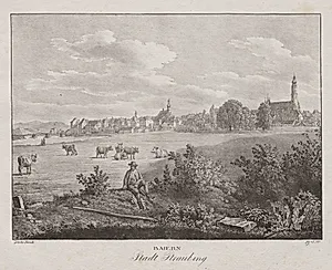 Baiern, Stadt Straubing by Jakob Alt (Austrian, 1789–1872)