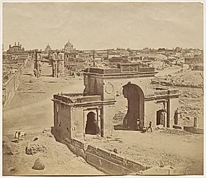 Bailee Guard Gate, Taken from the Inside, Showing the Clock Tower by Felice A. Beato (British, 1830–1906)