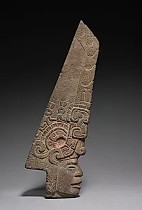 Ballgame Thin Stone Head (Hacha) by Unknown Artist