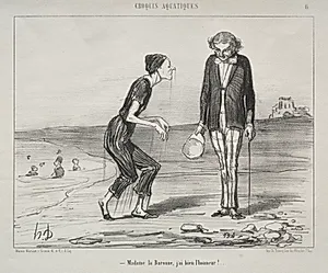 Baroness, it is my honor!... by Honoré Daumier (French, 1808–1879)