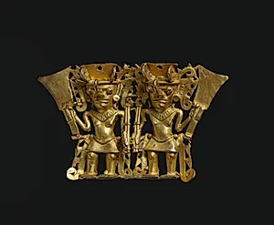 Bat-Nosed Figures Pendant by Unknown Artist