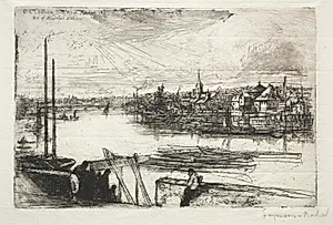 Battersea Reach by Francis Seymour Haden (British, 1818–1910)