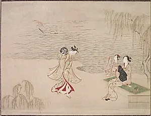 Beauties at the Seashore by Ippitsusai Bunchō (Japanese, active c. 1765–92)