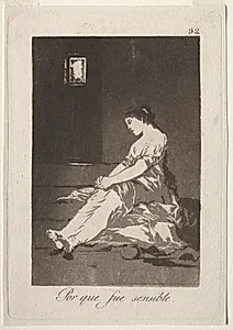 Because She Was Susceptible, Plate 32 by Francisco de Goya (Spanish, 1746–1828)