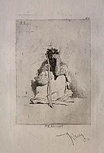 Beggar by Mariano Fortuny (Spanish, 1838–1874)