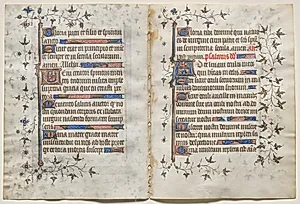 Bifolio from a Book of Hours: Text (verso)