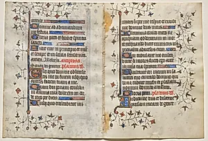 Bifolio from a Book of Hours: Text (verso) by Boucicaut Master (French, Paris, active about 1410–25)
