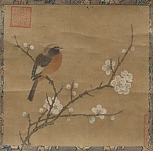 Bird on a Flowering Branch by Unknown Artist