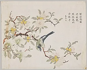 Bird on Pomegranate by Unknown Artist