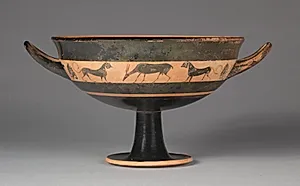 Black-Figure Band Cup: Stags and Panthers by Unknown Artist