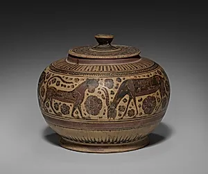 Black-Figure Pyxis (Cylindrical Lidded Box): Animals by Unknown Artist