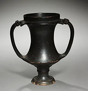 Black-Gloss Kantharos or Karchesion (Drinking Cup) by Unknown Artist