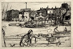 Black Lion Wharf by James McNeill Whistler (American, 1834–1903)