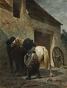 Blacksmiths by Émile Jacque (French, 1848–1912)