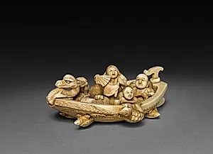 Boat with Six Passengers by Unknown Artist