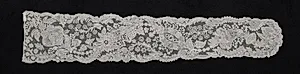 Bobbin and Needlepoint Lace Lappet by Unknown Artist