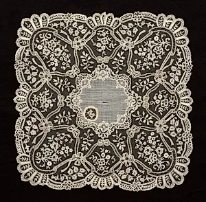 Bobbin Lace (Appliqué) Handkerchief by Unknown Artist
