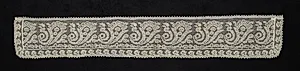 Bobbin Lace Cap Piece (?) by Unknown Artist