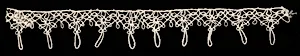 Bobbin Lace Edging with Loops by Unknown Artist