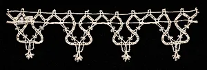 Bobbin Lace Edging with Points by Unknown Artist