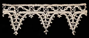 Bobbin Lace Edging with Points by Unknown Artist