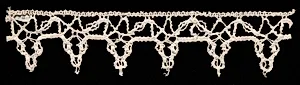 Bobbin Lace Edging with Points by Unknown Artist