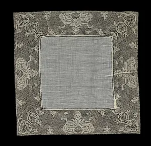 Bobbin Lace Handkerchief by Unknown Artist