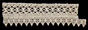 Bobbin Lace Insertion and Edging of Points by Unknown Artist