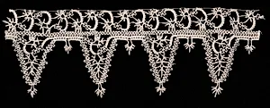 Bobbin Lace Insertion and Edging of Points by Unknown Artist