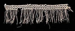 Bobbin Lace Insertion with Fringe by Unknown Artist