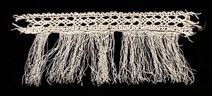 Bobbin Lace Insertion with Fringe by Unknown Artist