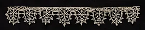 Bobbin Lace (Needlepoint Design) Edging of Points by Unknown Artist