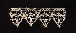 Bobbin Lace (Needlepoint Design) Edging of Points by Unknown Artist