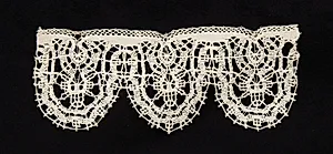 Bobbin Lace (Needlepoint Design) Edging of Round Points by Unknown Artist