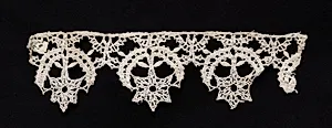 Bobbin Lace (Needlepoint Design) Edging of Star Points by Unknown Artist