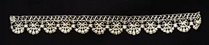 Bobbin Lace (Needlepoint Design) Edging with Bell Points by Unknown Artist