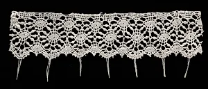 Bobbin Lace (Needlepoint Design) Edging with Loops by Unknown Artist